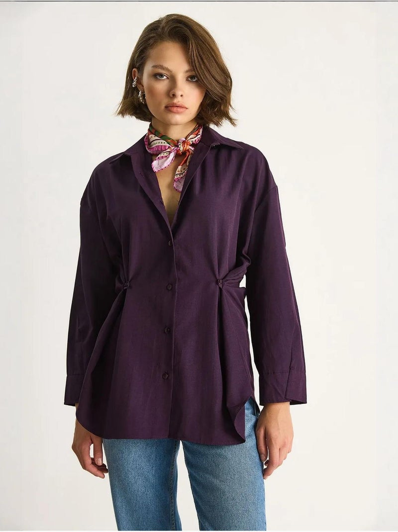 Chemise basique boutonnée bianco lucci Mauve - Kiabi