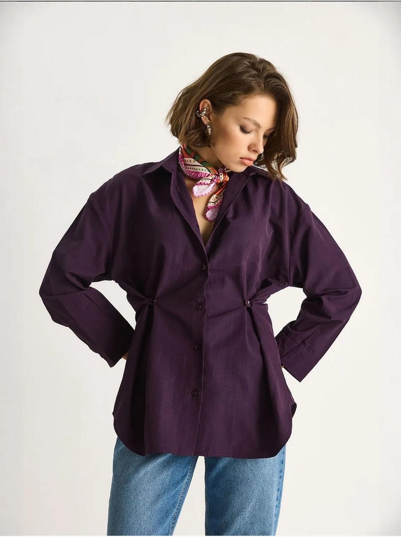 Chemise basique boutonnée bianco lucci Mauve - Kiabi
