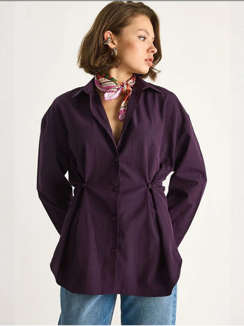 Chemise basique boutonnée bianco lucci Mauve - Kiabi