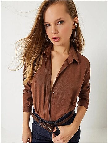 Chemise basique coupe régulière bianco lucci