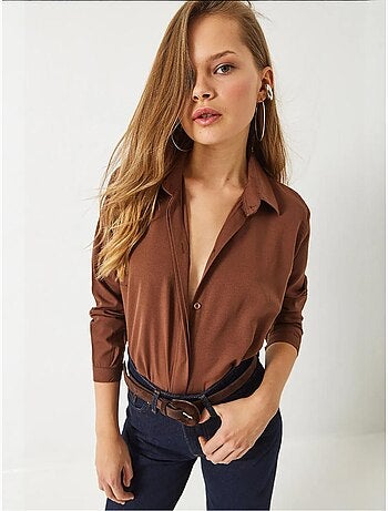 Chemise basique coupe régulière bianco lucci