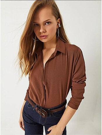 Chemise basique coupe régulière bianco lucci