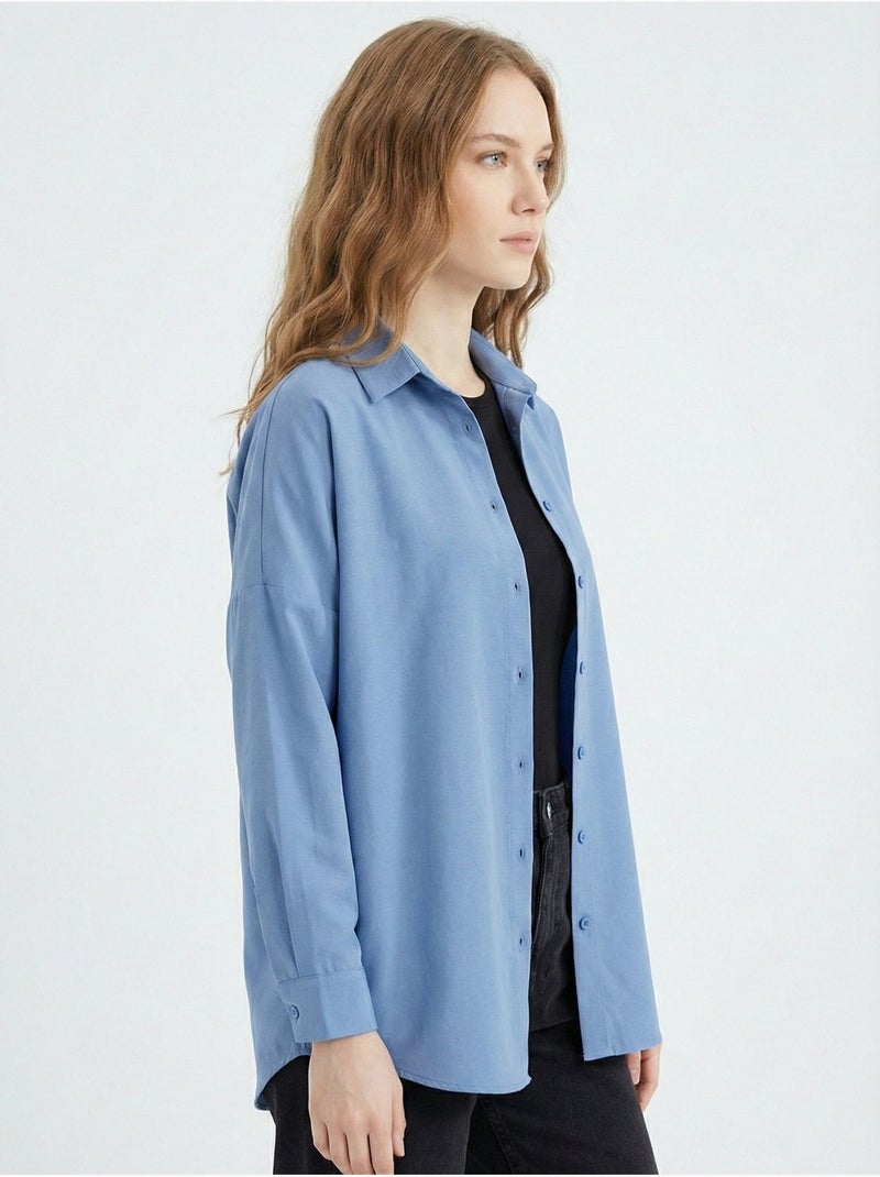 Chemise basique oversize bdart Bleu saphir - Kiabi