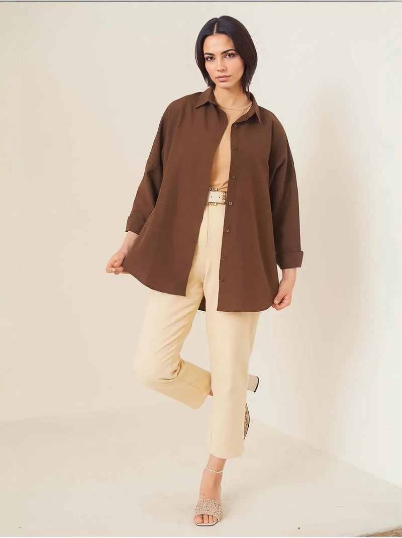 Chemise basique oversize bdart Marron - Kiabi
