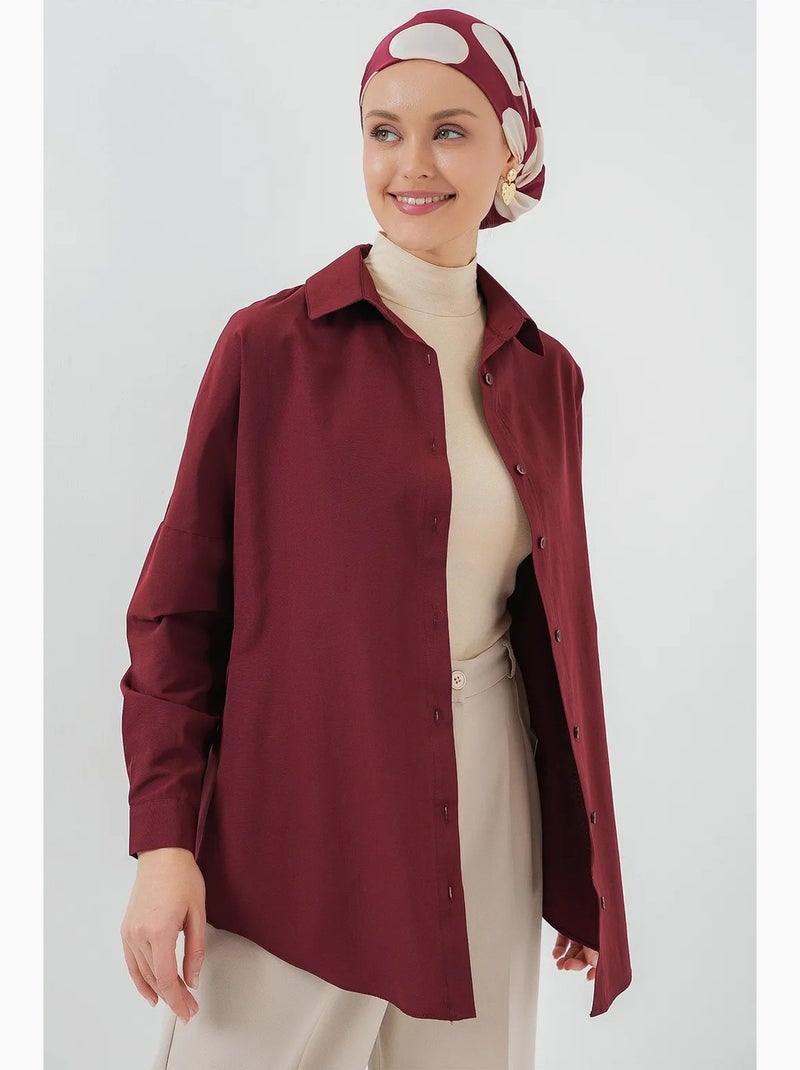 Chemise basique oversize bdart Rouge grenat - Kiabi