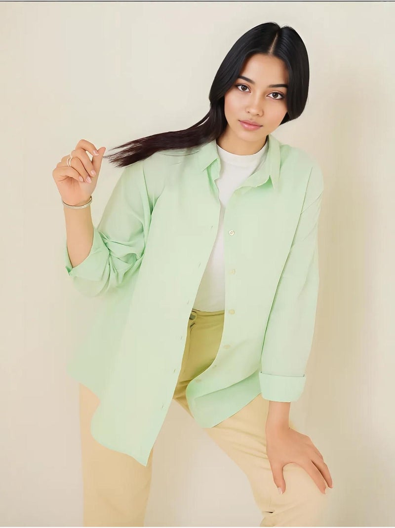 Chemise basique oversize bdart Vert menthe - Kiabi