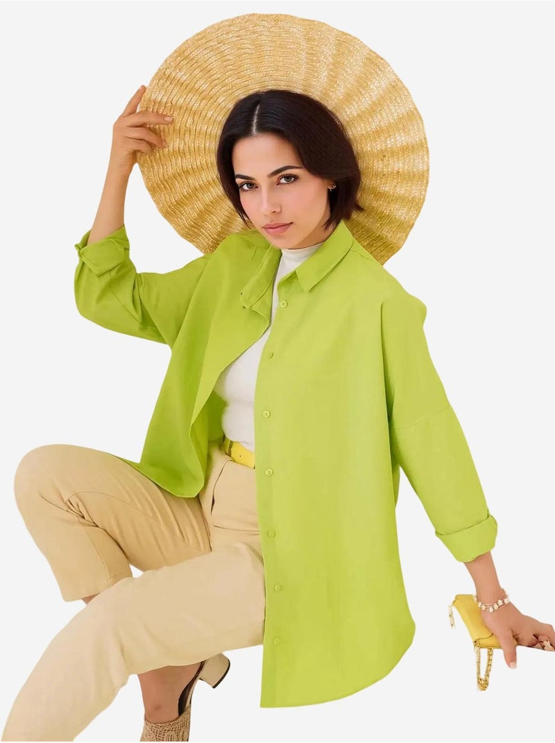 Chemise basique oversize bdart Vert tilleul - Kiabi