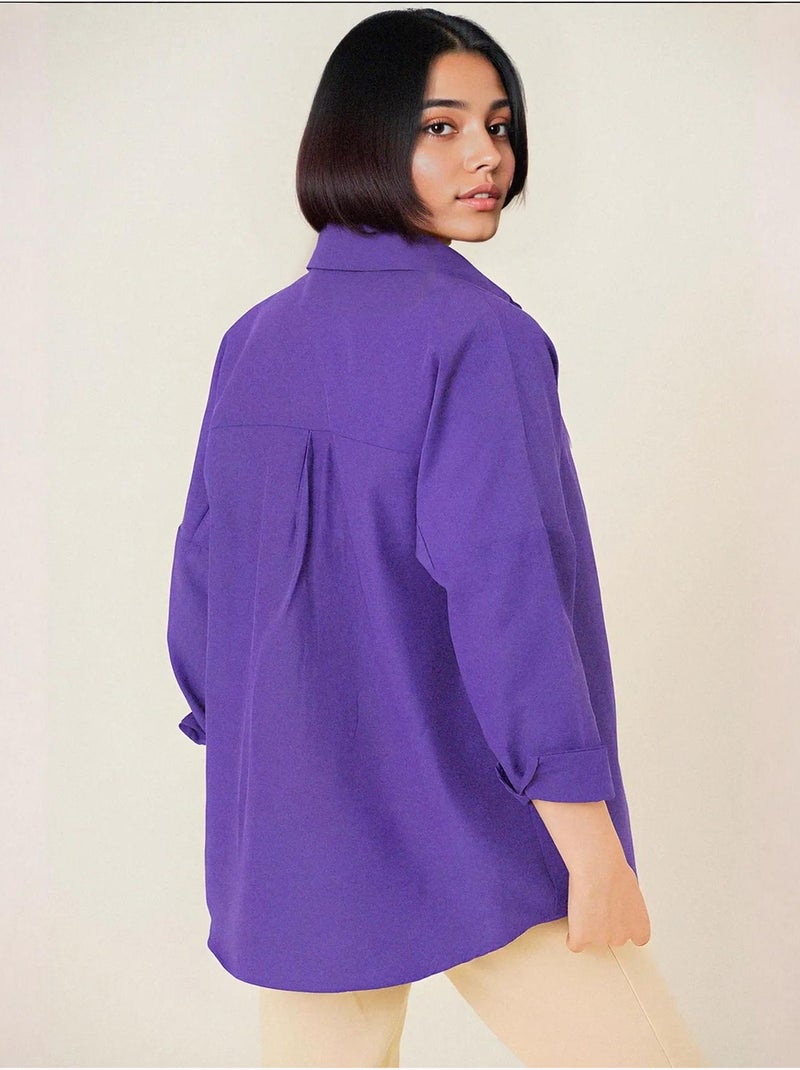 Chemise basique oversize bdart Violet - Kiabi