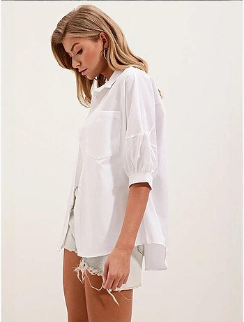 Chemise basique surdimensionnée à manches courtes bdart