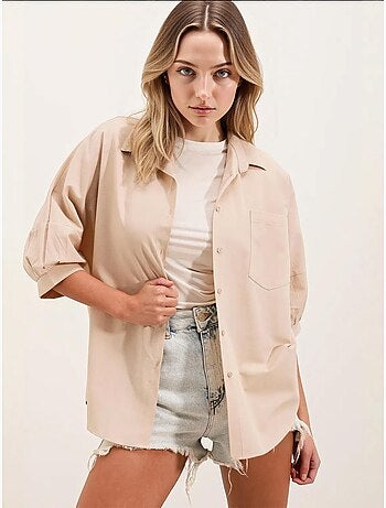 Chemise basique surdimensionnée à manches courtes bdart