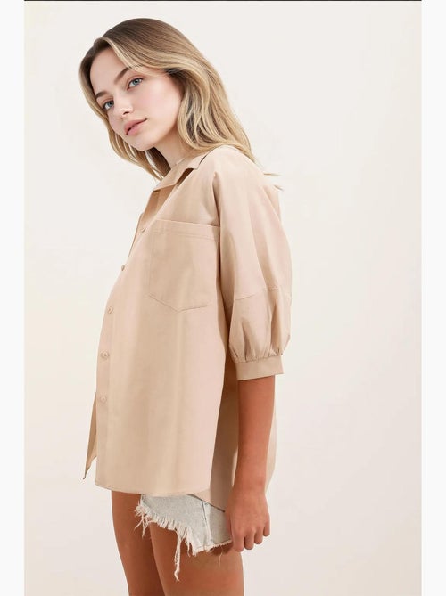 Chemise basique surdimensionnée à manches courtes bdart - Kiabi Chemise basique surdimensionnée à manches courtes bdart - Kiabi