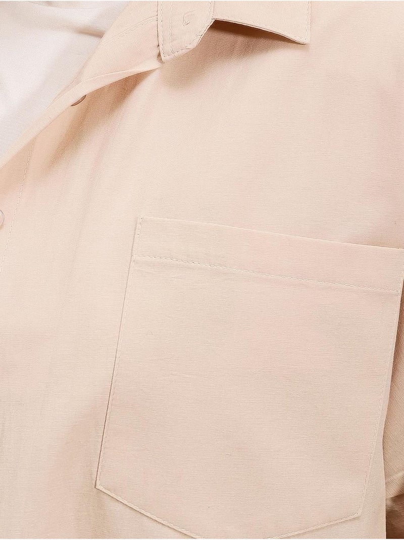 Chemise basique surdimensionnée à manches courtes bdart Crème - Kiabi
