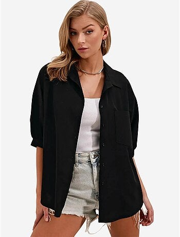 Chemise basique surdimensionnée à manches courtes bdart