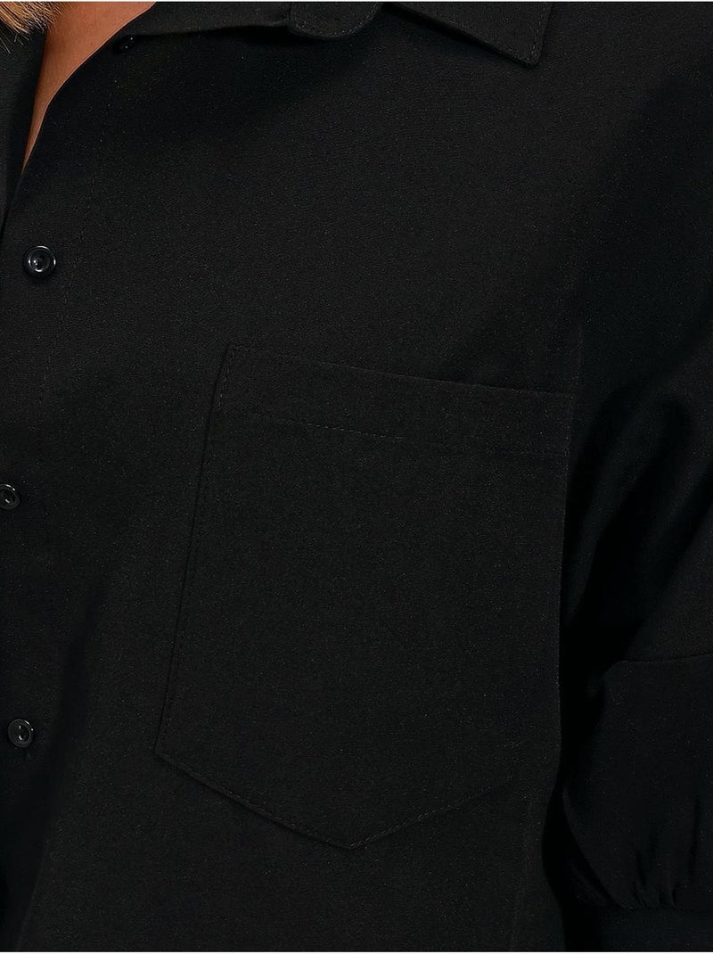 Chemise basique surdimensionnée à manches courtes bdart Noir - Kiabi