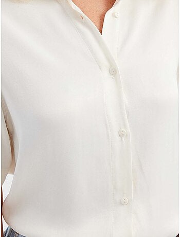 Chemise basique unie à manches courtes