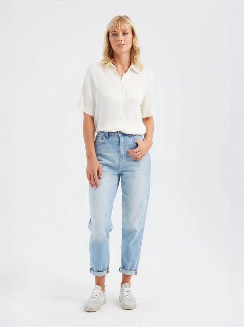Chemise basique unie à manches courtes - Kiabi Chemise basique unie à manches courtes - Kiabi