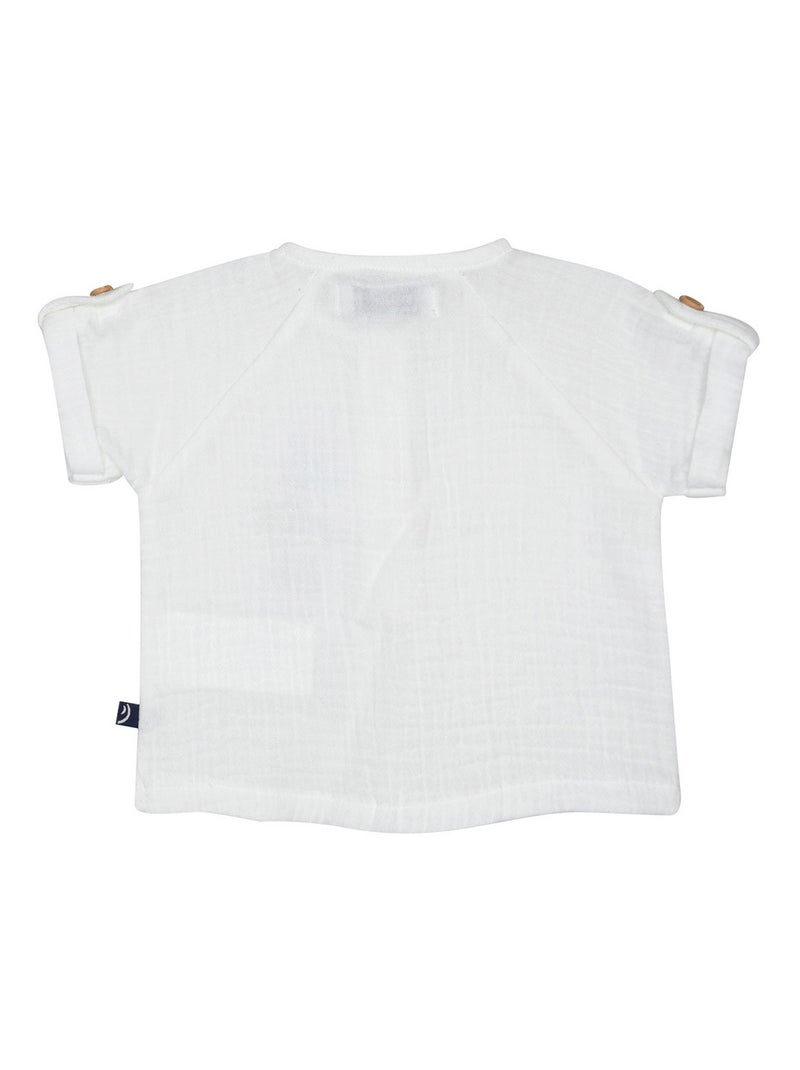 CHEMISE BERMUDA OLIVER SUCRE D'ORGE Blanc - Kiabi