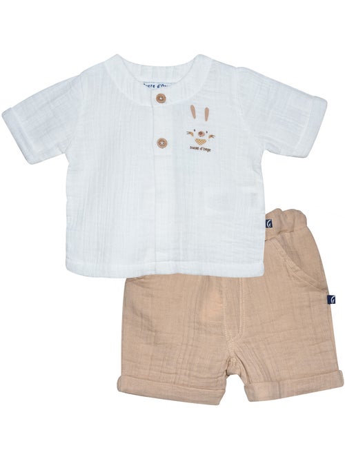 CHEMISE BERMUDA ROMIN MANCHES COURTES BEBE - Kiabi