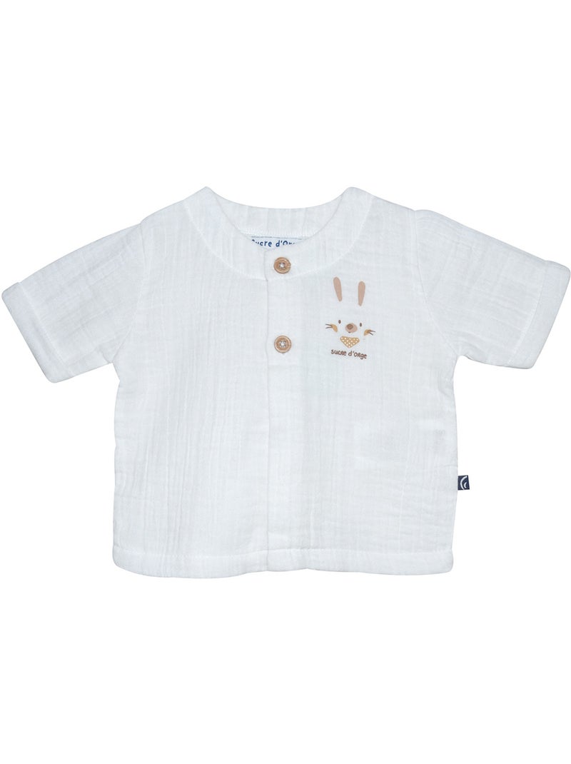 CHEMISE BERMUDA ROMIN MANCHES COURTES BEBE Blanc - Kiabi