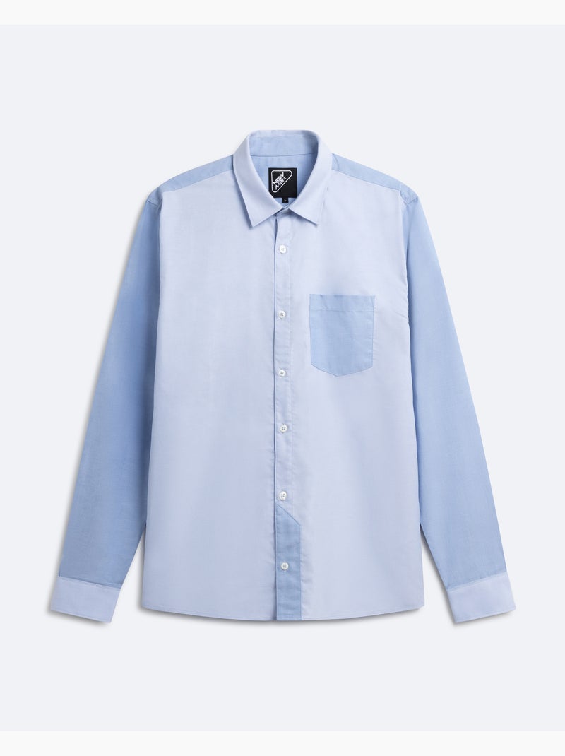 Chemise Bicolore   Slim - New Man Bleu - Kiabi