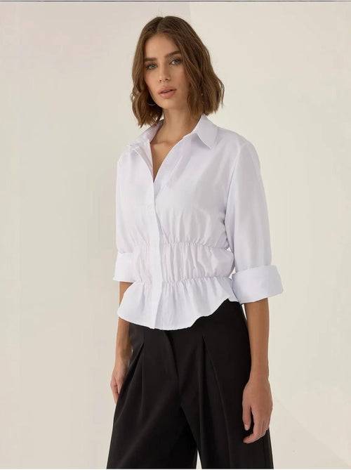 Chemise blanche à boutons Valletta - Kiabi