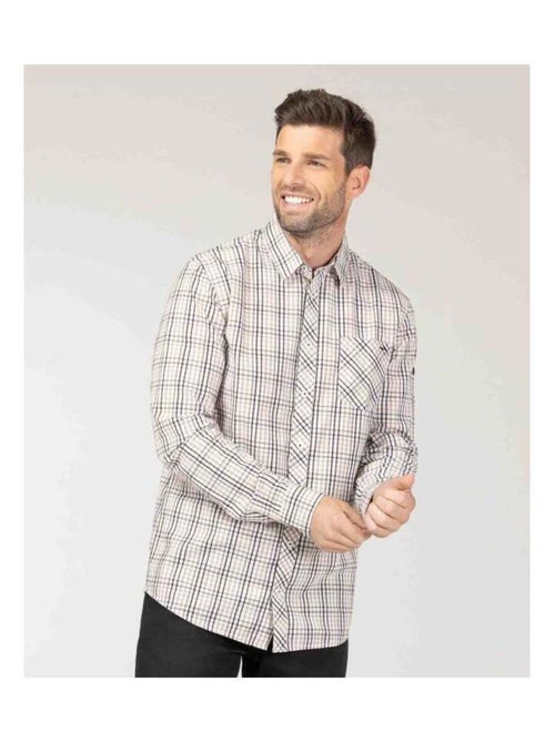 Chemise blanche à carreaux Homme - Kiabi