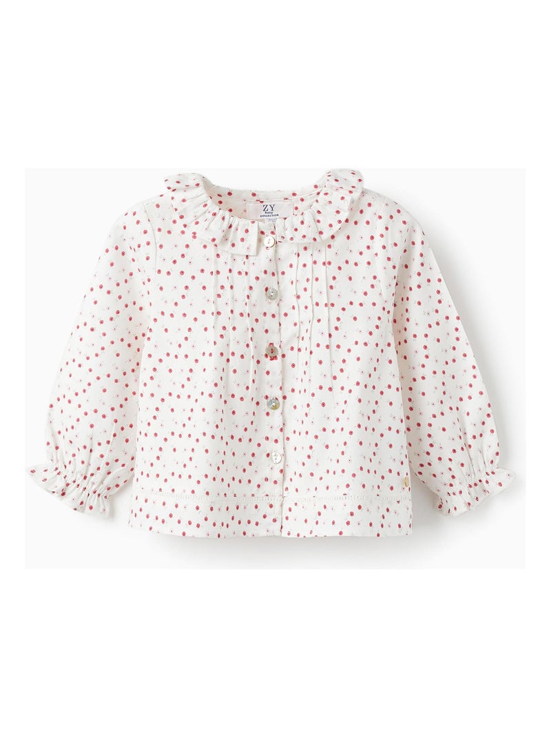 Chemise blanche à manches longues pour bébé fille manches longues SPRING BEGINS Blanc - Kiabi