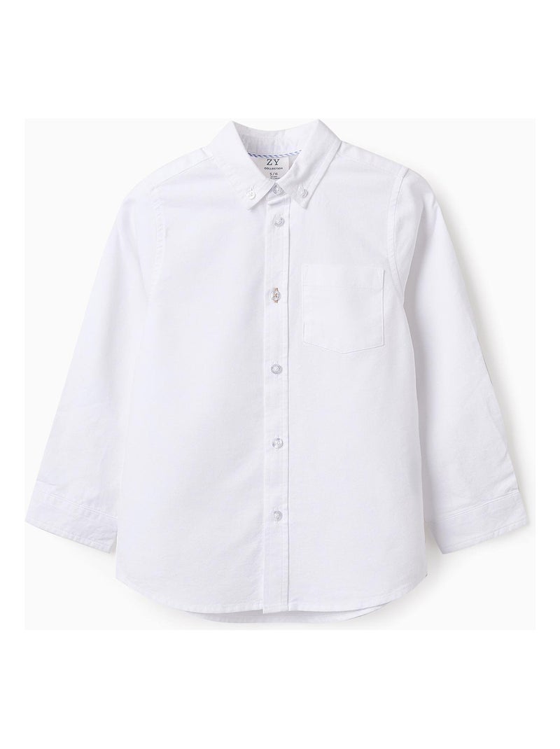 Chemise blanche à manches longues pour garçon manches longues ESSENTIALS LINE Blanc - Kiabi