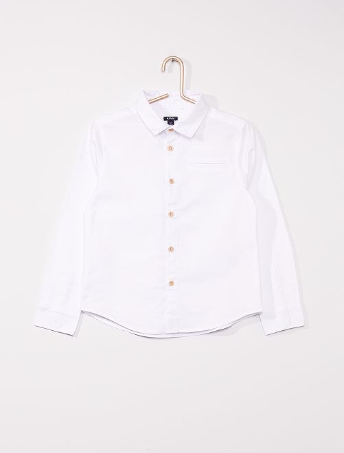 Chemise blanche coton oxford                                         blanc 
