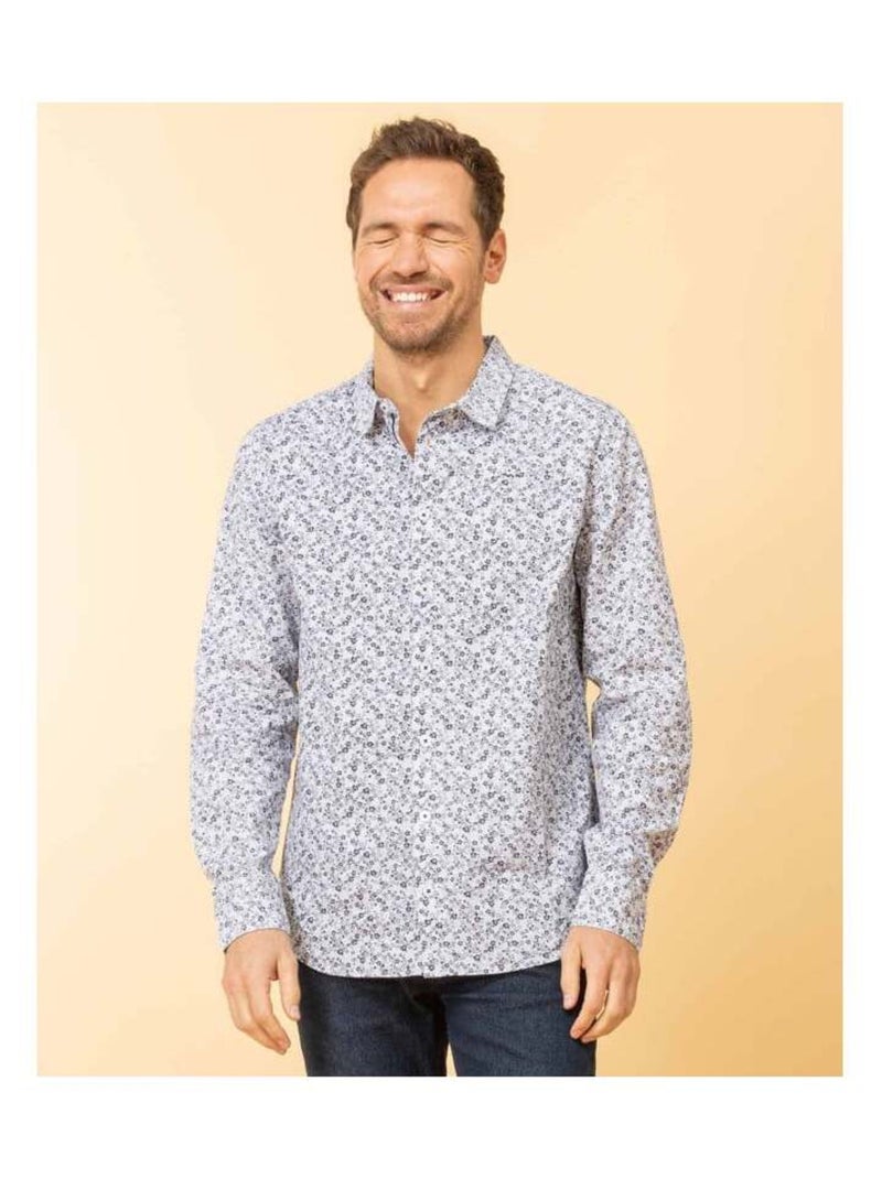 Chemise blanche Homme imprimé gris Gris - Kiabi