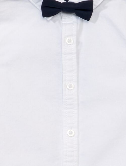 Chemise ml blanche à pois noirs - noeud papillon amovible - seconde  main/occasion pour 3 € • Petit Kiwi