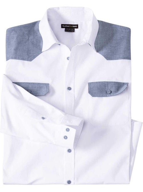 Chemise blanche style western - atlas for men - Kiabi Chemise blanche style western - atlas for men - Kiabi