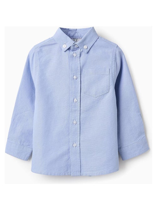 Chemise bleu clair à manches longues pour bébé garçon manches longues ESSENTIALS LINE - Kiabi