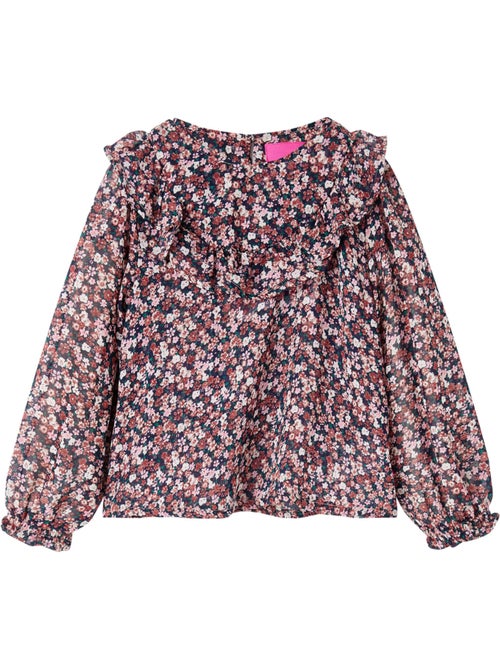 Chemise blouse polyester à manches longues fleurs - vidaxl - Kiabi