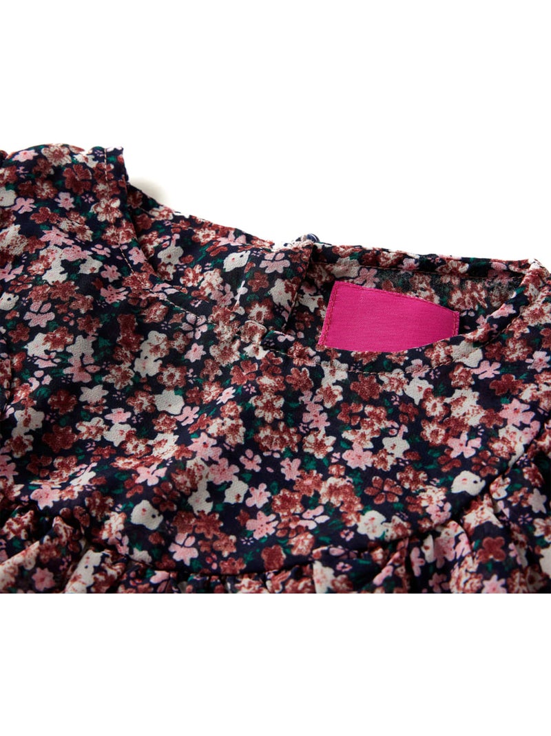 Chemise blouse polyester à manches longues fleurs - vidaxl Rose - Kiabi
