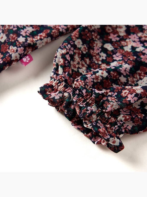 Chemise blouse polyester à manches longues fleurs - vidaxl - Kiabi