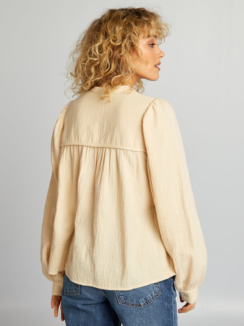 Chemise bohème Blanc - Kiabi