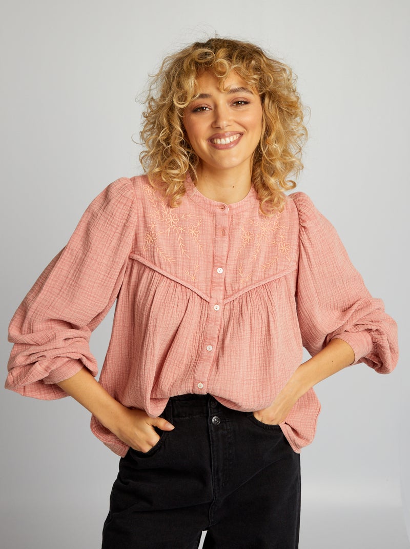 Chemise bohème Rose - Kiabi