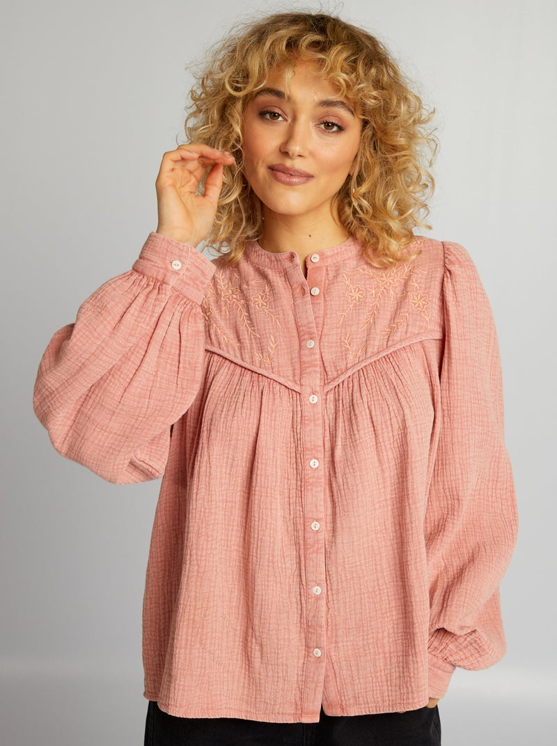 Chemise bohème Rose - Kiabi