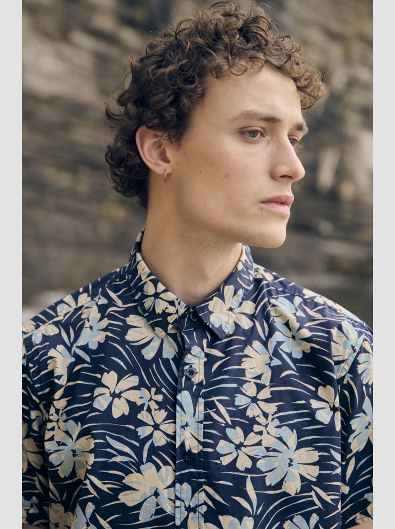Chemise BOLIR 'Le Temps Des Cerises' Bleu - Kiabi