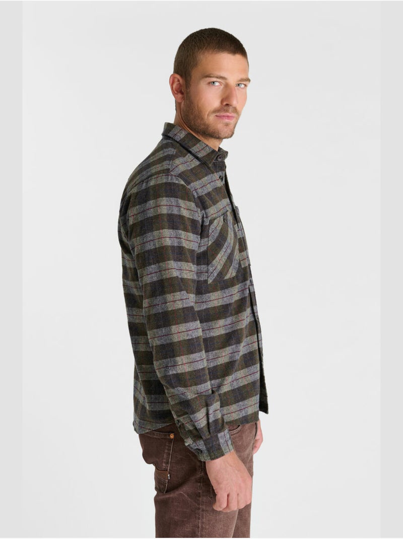 Chemise bona 'le temps des cerises' Marron - Kiabi