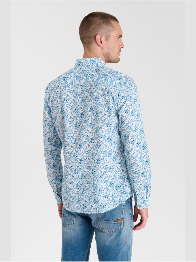 Chemise botix 'le temps des cerises' Bleu - Kiabi
