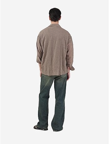 Chemise boutonnée à carreaux vichy oversize giesto