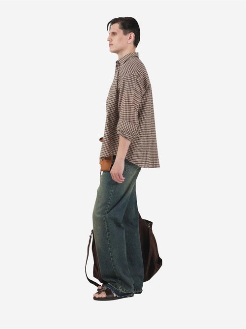 Chemise boutonnée à carreaux vichy oversize giesto - Kiabi Chemise boutonnée à carreaux vichy oversize giesto - Kiabi