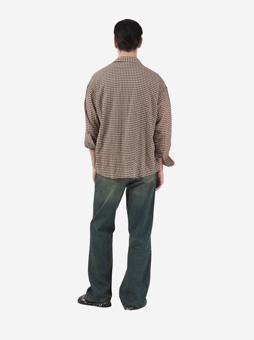 Chemise boutonnée à carreaux vichy oversize giesto - Kiabi Chemise boutonnée à carreaux vichy oversize giesto - Kiabi