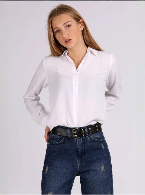 Chemise boutonnée à col de chemise bdart - Kiabi Chemise boutonnée à col de chemise bdart - Kiabi