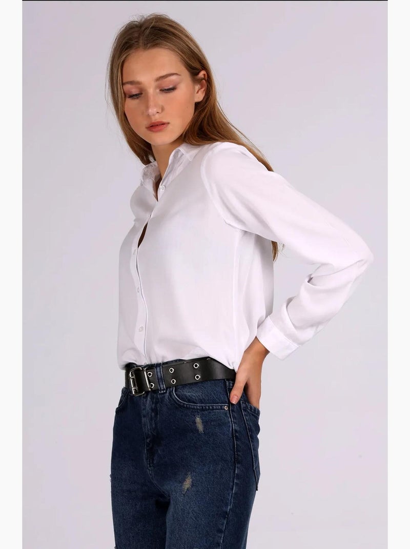 Chemise boutonnée à col de chemise bdart Blanc - Kiabi