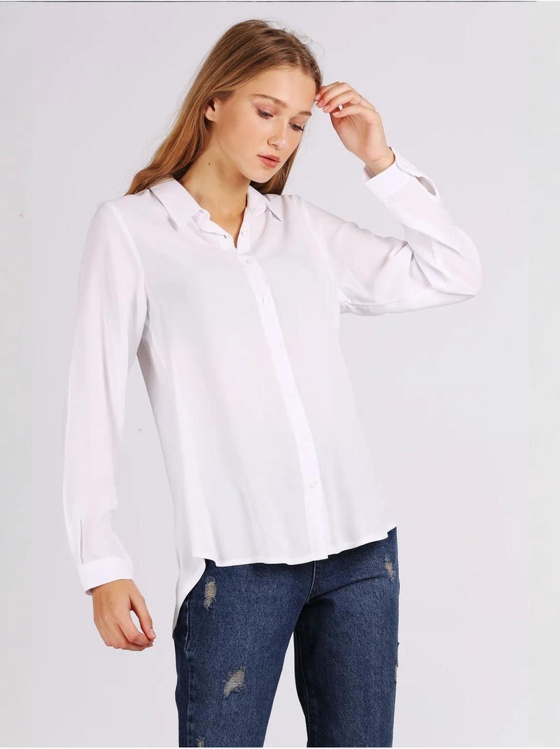 Chemise boutonnée à col de chemise bdart Blanc - Kiabi