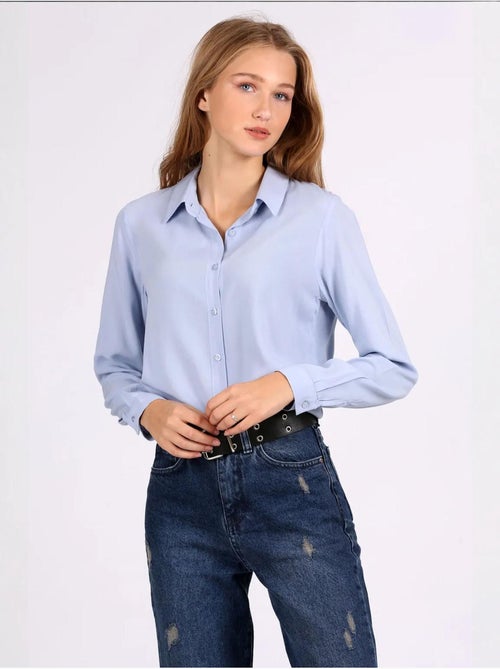 Chemise boutonnée à col de chemise bdart - Kiabi Chemise boutonnée à col de chemise bdart - Kiabi