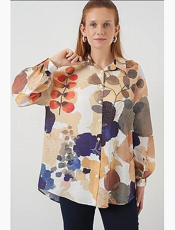 Chemise boutonnée à fleurs oversize bdart